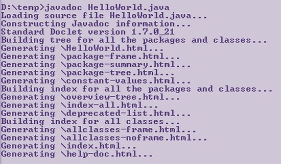 javadoc command